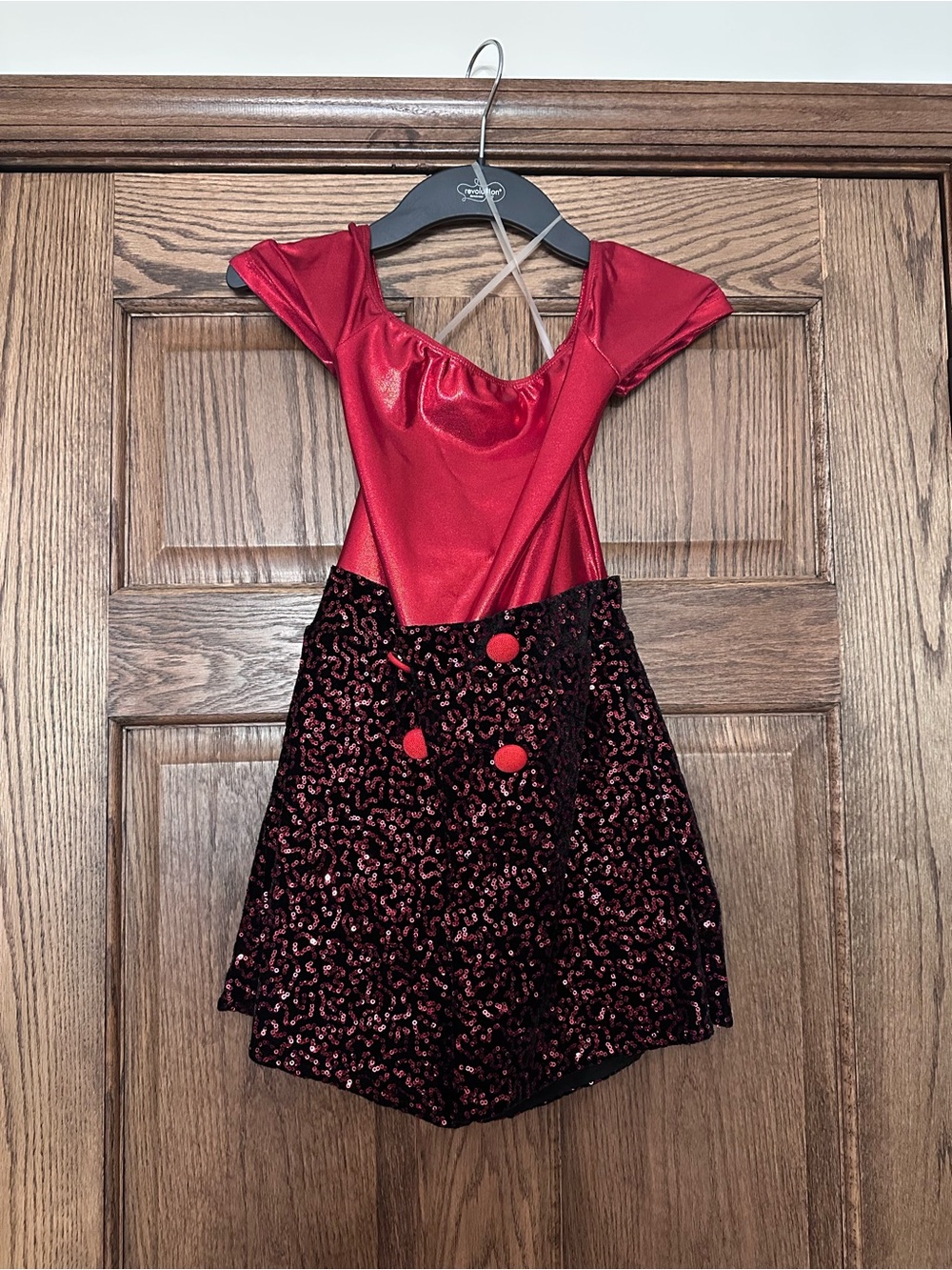 Sparkling Red Sequin Dance Dress for Kids - Worn once